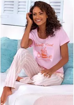 Vivance Dreams Dreams Sleep Shirt rosa/weiß