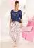 Vivance Dreams Pyjama (42836709) marine/rosa-gemustert