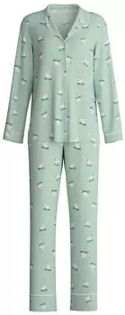 Calida Cat Dreams Pyjama (41653-621) mint/light aqua