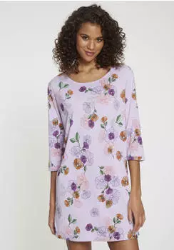 Vivance Dreams Dreams Nachthemd Loose Fit flieder gebl&uuml;mt
