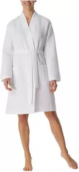 Schiesser Elegant Kimono Bademantel wei&szlig;