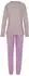Vivance Dreams Pyjama mit garngefärbten Streifen, bestickt (12409002) creme/orchidee
