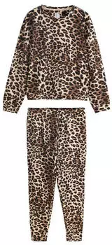 Next Fashion Damen Pyjama (W1530521) creme/schoko/schwarz