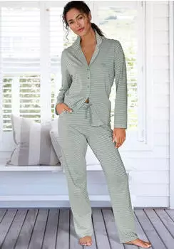 Vivance Dreams Pyjama (VIV9voi001000003) grün/weiß