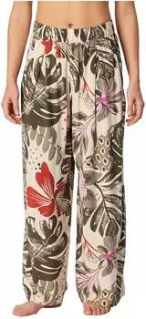Schiesser Mix+Relax Lange Hose Viskose-Webware Blumen (183080) creme/khaki/pink/hellrot