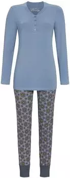 Ringella Pyjama mit Knopfleiste (2555202) grey-blue