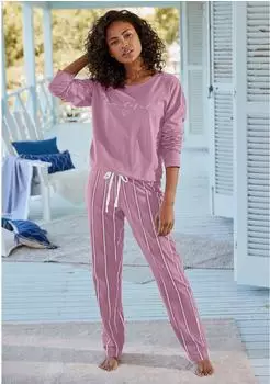 Vivance Dreams Pyjama Set gestreift (82163251) mauve gestreift