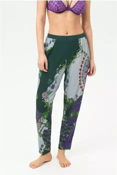Mey Mystic Jungle Homewear Top / Secret Glade Mystic Jade Loungehose / Secret Glade Mystic Jade Kimono grün