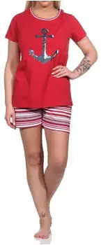 Normann Pyjama Shorty (122 205 10 755) rot