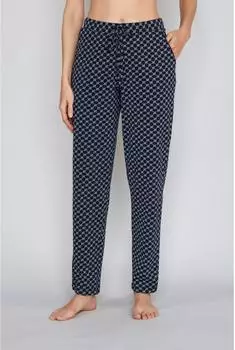 Joop! Cosy Pyjamahose mit Tunnelzug und Bindeband (10224343) navy aop