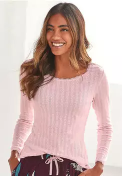s.Oliver Ajour Strick Pyjamaoberteil (54624053) rosa