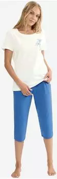 Triumph Pyjama-Set (10227221) white/blue