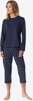 Schiesser Shirt langarm deep blue - Mix+Relax (184096-860)