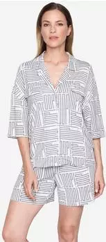 Joop! Modern Deco Schlafshirt (295210) grau/wollweiß
