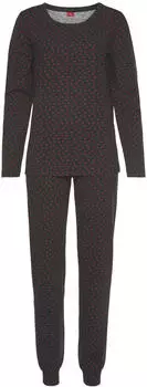 s.Oliver Pyjamas (24699720) schwarz/rot