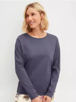 Calida Favourites Dreams Langarm-Shirt (15193) graystone/blau