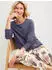 Calida Favourites Dreams Langarm-Shirt (15193) graystone/blau