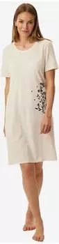 Schiesser Uncover Bigshirt Nachthemd Kurzarm (177165) creme