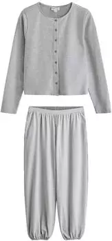 Next Fashion Damen Pyjama Lockere Passform 2-teilig (G3662812) grau