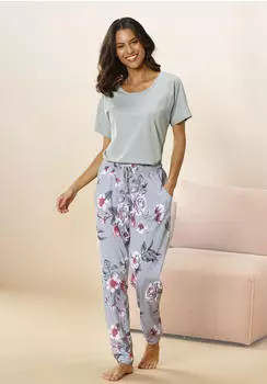 Vivance Dreams Dreams Pyjama mint-grau