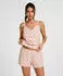 Hunkemöller Pyjama Jersey Shorts mit Rüschen (61743408) pink/schwarz