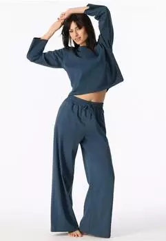 Schiesser Hose lang Heavy Single Jersey deep blue - Mix+Relax (183235-860)