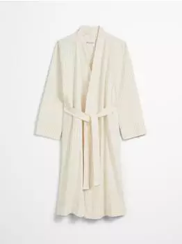 Marc O'Polo Kimono Classic Fine Stripe dark sand