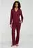 Lascana Pyjama Oberteil mit Kontrastpaspeln (LAS6937001000001) bordeaux