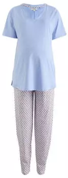 Next Fashion Damen Pyjama Lockere Passform 2-teilig (V5850811) blue geometric