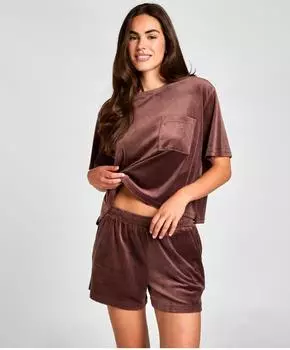 Hunkemöller Pyjama Top Jersey Essential braun