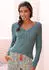 Lascana Geripptes Pyjama-Oberteil (88230112) rauchblau