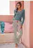 Lascana Geripptes Pyjama-Oberteil (88230112) rauchblau