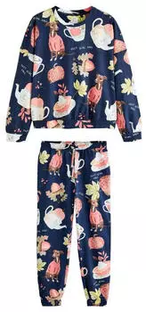 Next Fashion Pyjama navy/hellgrün/rosa/weiß