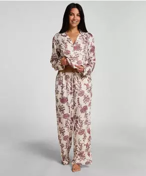 Hunkemöller Brushed Jersey Hose beigemeliert/lila