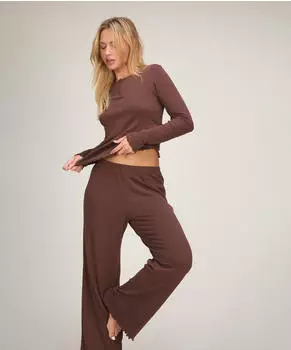 Hunkemöller Brushed Jersey Hose (18935128) braun