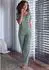 Lascana Pyjamahose mit Spitzendetails (14404929) petrol