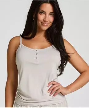 Hunkemöller Pyjama Cami Striped Henley (97318361) grau