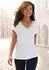 Lascana Nachthemd mit Spitzendetail creme