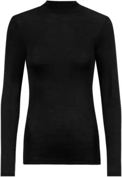 Mey Wool & Silk Longsleeve mit Stehkragen schwarz