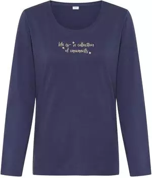 s.Oliver Weiches Pyjamaoberteil / blau 6008017.5732.