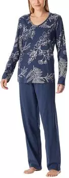 Schiesser Schlafanzug lang admiral gemustert - Comfort Essentials (181986-801)