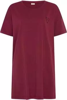 s.Oliver Bequemes Nachthemd mit frontseitigem Herz-Print / pink 6010783.756.