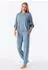 Schiesser Schlafanzug lang Bündchen graublau - Casual Fashion (183883-209)