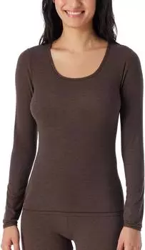 Schiesser Shirt langarm deep brown - Personal Fit (155414-330)