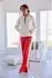 Bench Loungewear Relaxhose mit schmalem Bein und Zipper am Saum (18334912) rot/weiß