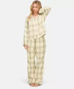 Hunkem&ouml;ller Pyjama Jacket Longsleeve Woven (72724436) gr&uuml;n