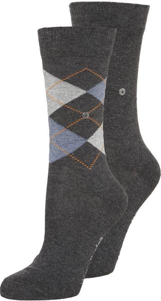 Burlington Damen Strick Socken Everyday Argyle anthrazit (22044-3081)