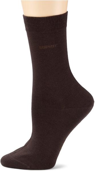 Esprit Damen Socken Doppelpack uni braun (18531-5230)