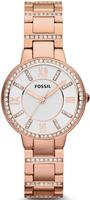 Fossil Virginia ros&eacute;gold Damen Armbanduhr ES3284