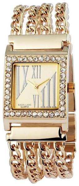 Excellanc Damen Analog Quarz Uhr mit Verschiedene Materialien Armband 150804000029
